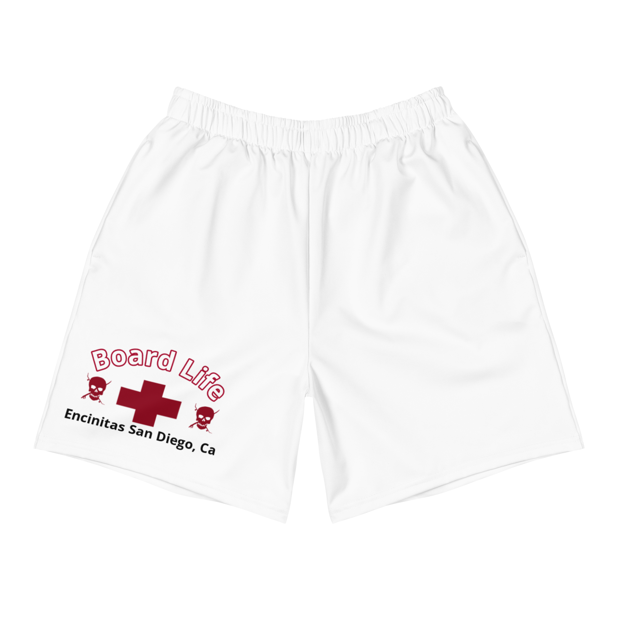 Board Life Safety First white Recycled Athletic Shorts