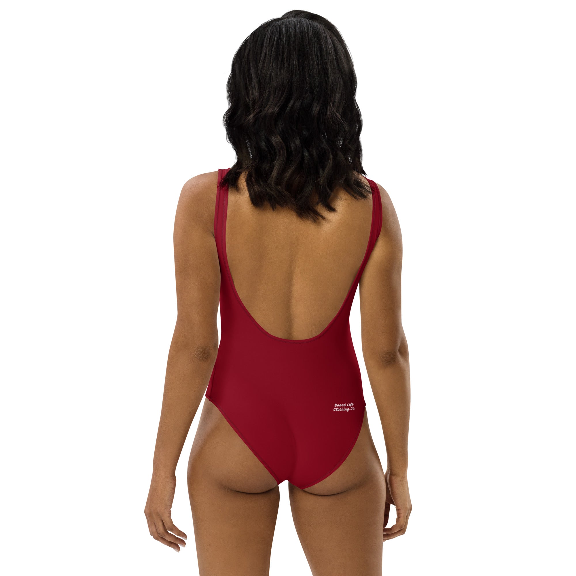 Board Life Safety Red One-Piece Swimsuit