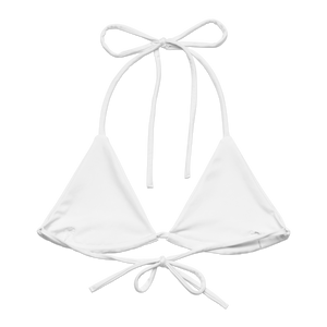 White Board Life Safety recycled string bikini top
