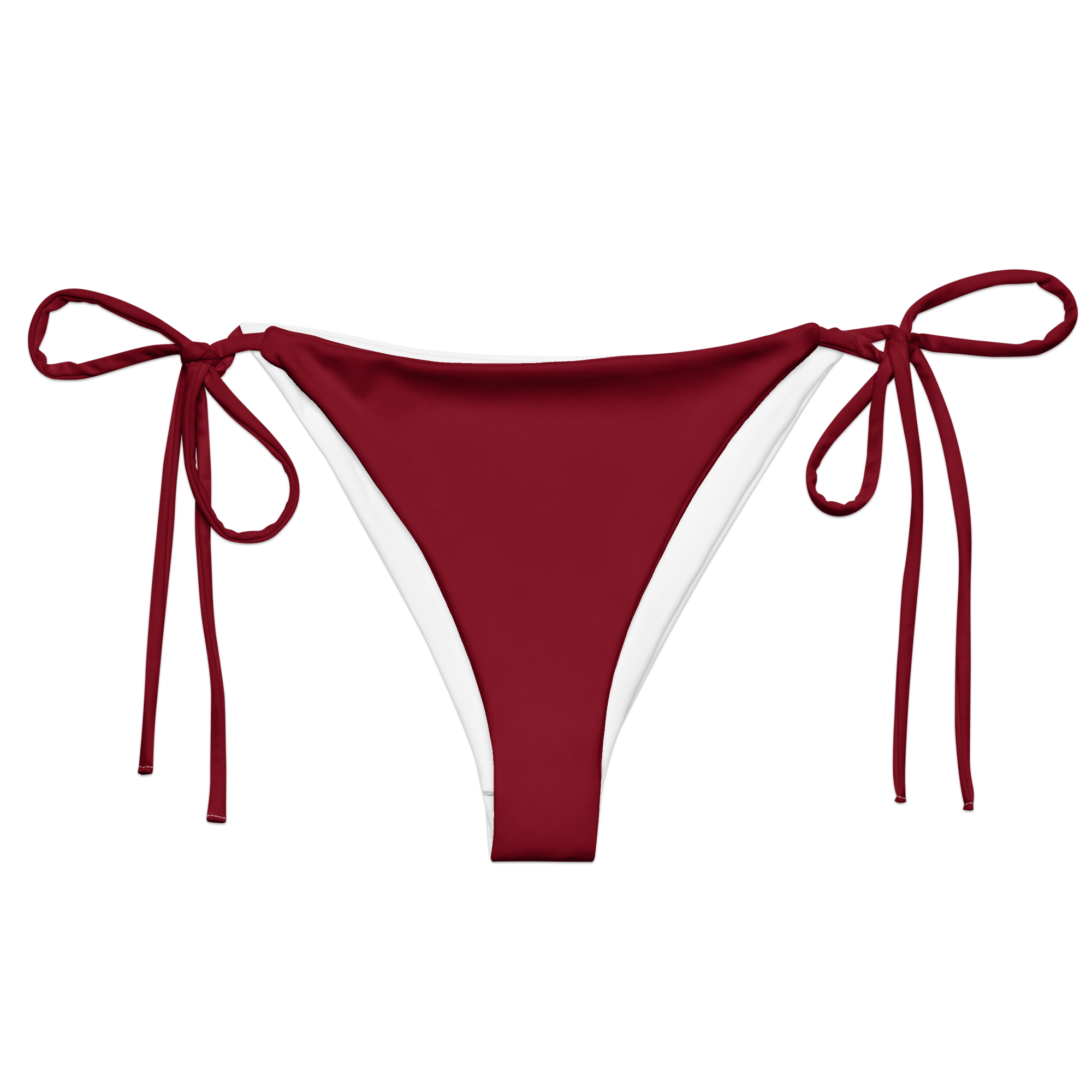 Red Board Life Safety recycled string bikini bottom