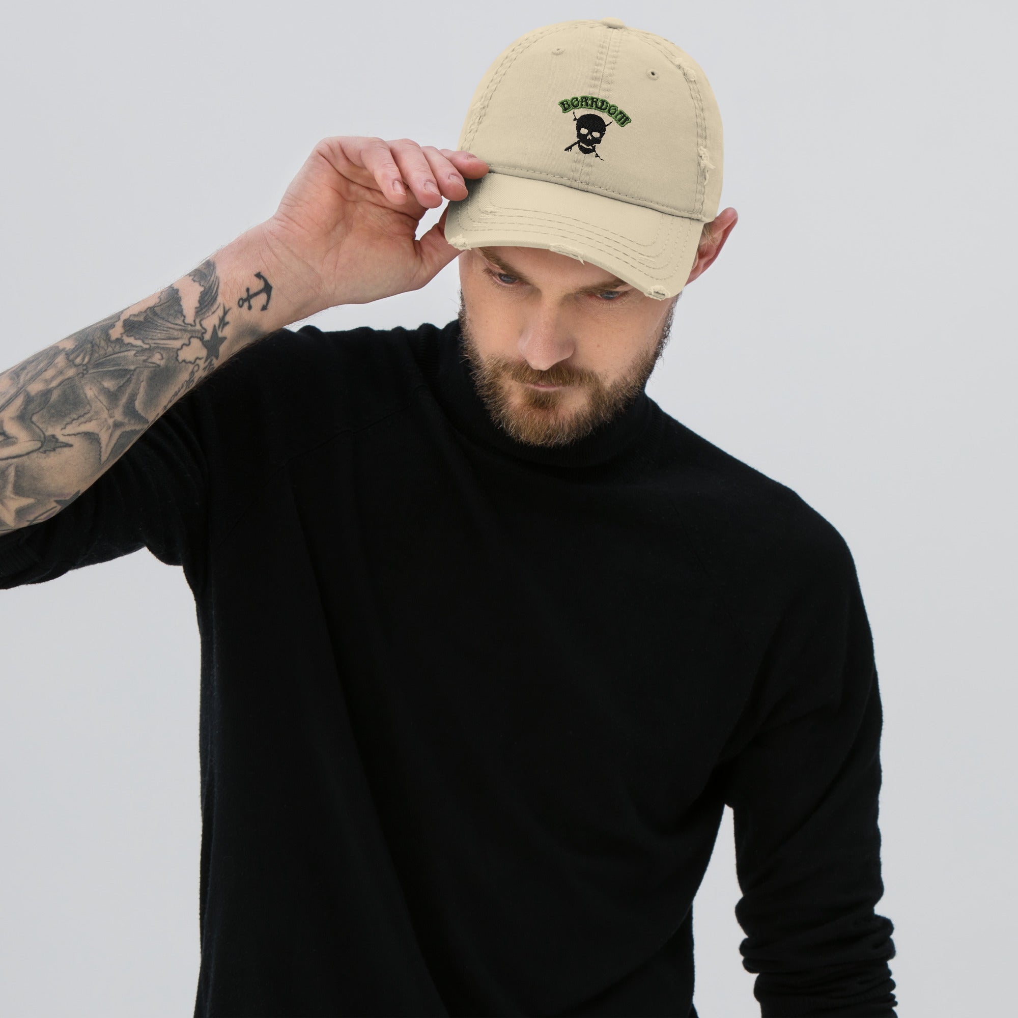 Boardom Logo Distressed Dad Hat