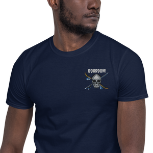 Boardom Marked Embroidered Short-Sleeve Unisex T-Shirt