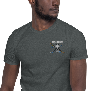 Boardom Marked Embroidered Short-Sleeve Unisex T-Shirt