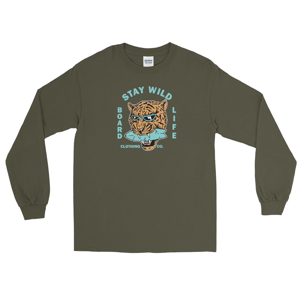 Board Life Stay Wild - Camisa de manga larga para hombre