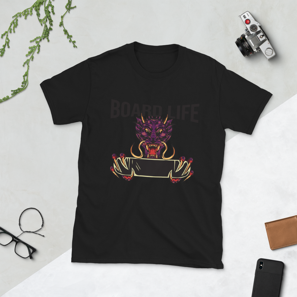 Camiseta unisex de manga corta Board Life Dragon