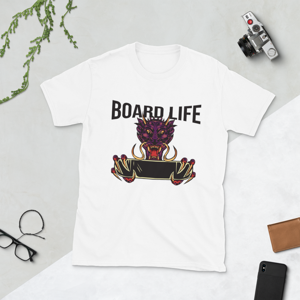 Camiseta unisex de manga corta Board Life Dragon
