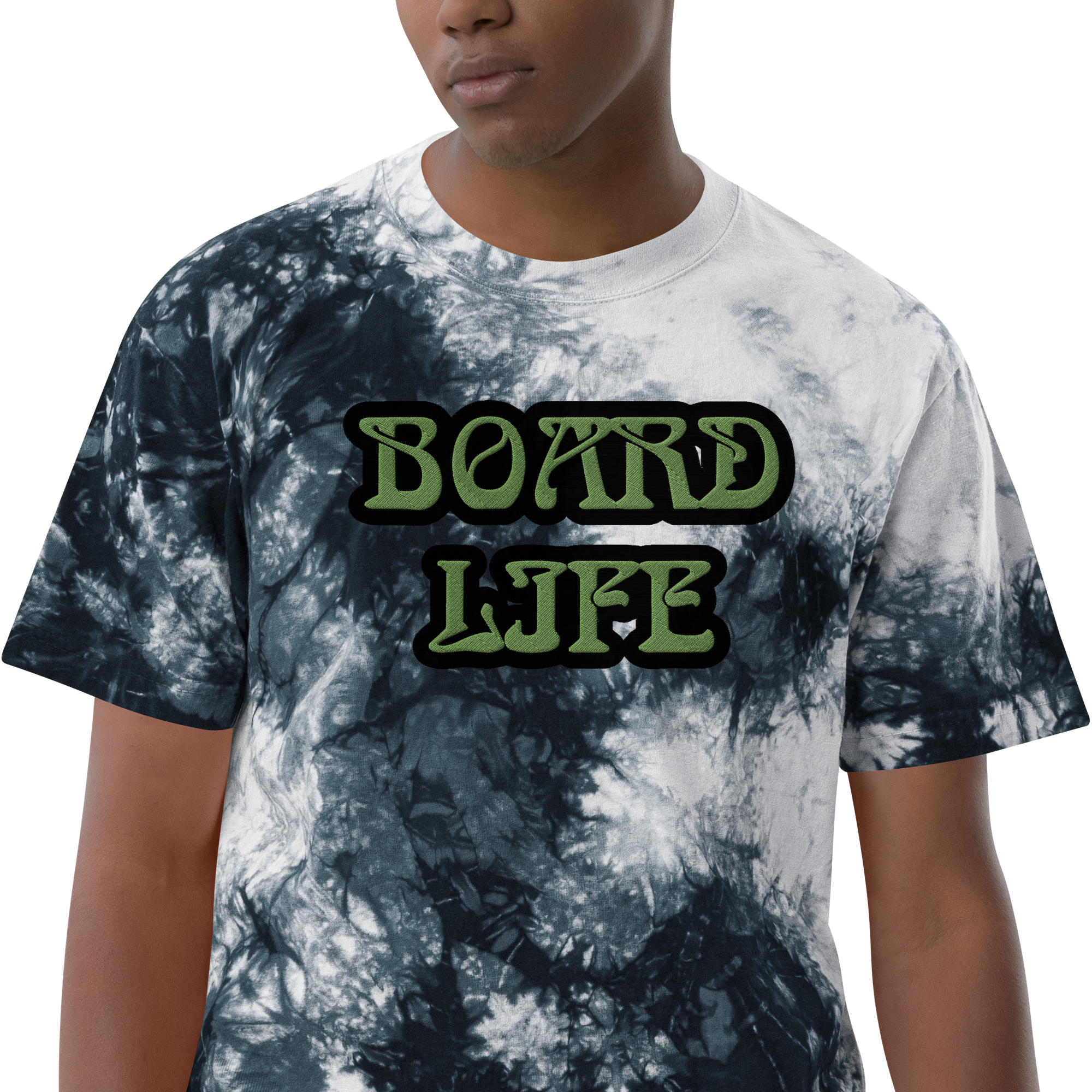 Camiseta tie-dye con bordado Board Life