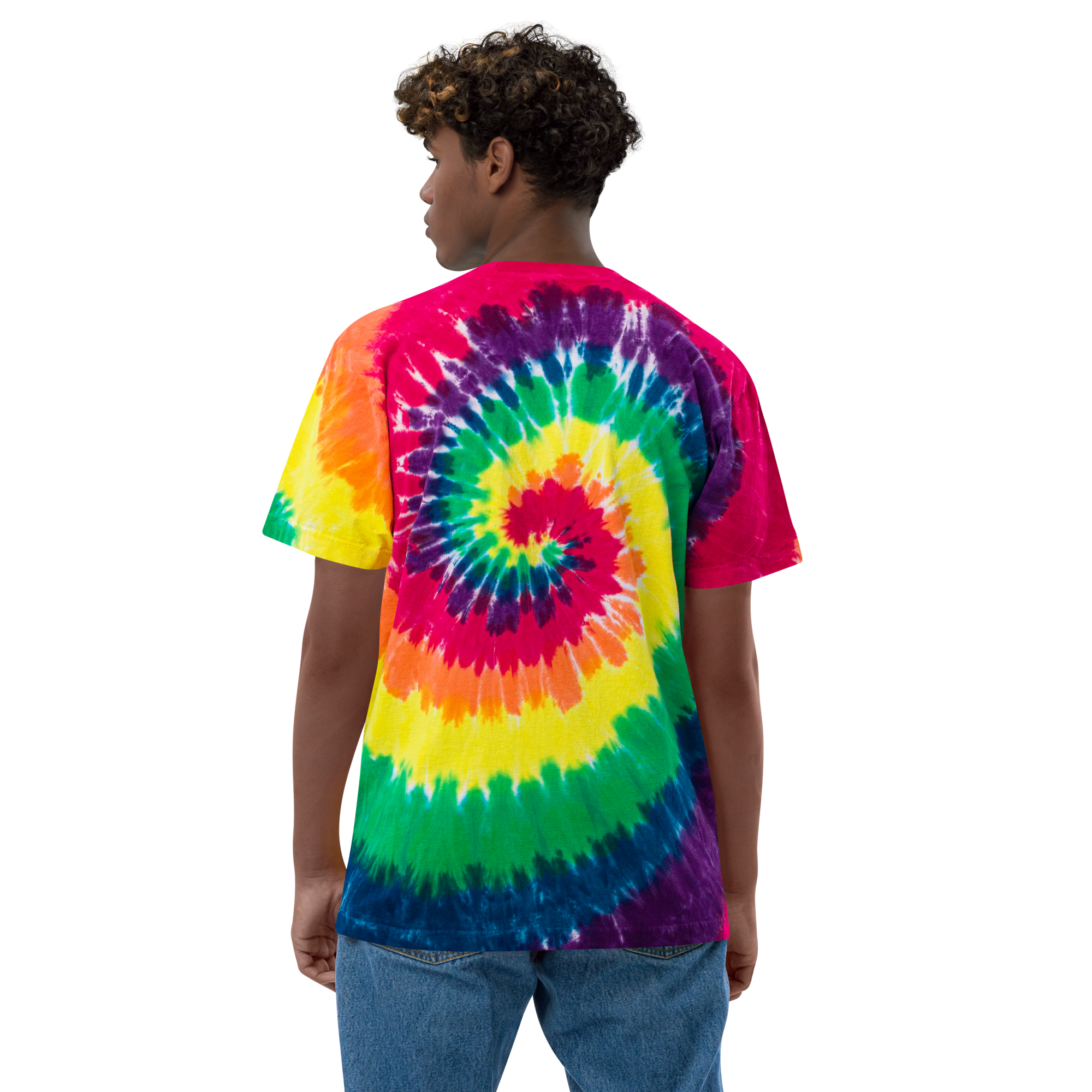 Embroidered Boardom sick-wit-it tie-dye t-shirt