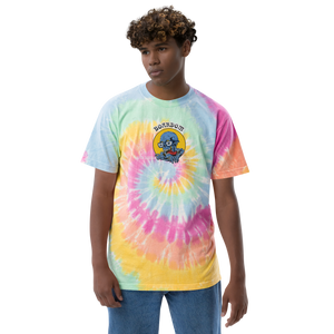 Embroidered Boardom sick-wit-it tie-dye t-shirt