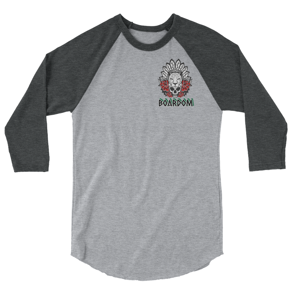 Boardom Spirit Animal pocket 3/4 sleeve raglan shirt