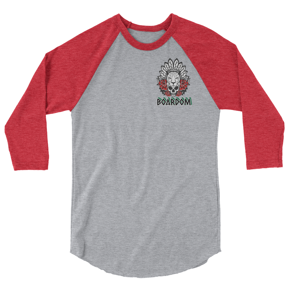 Boardom Spirit Animal pocket 3/4 sleeve raglan shirt