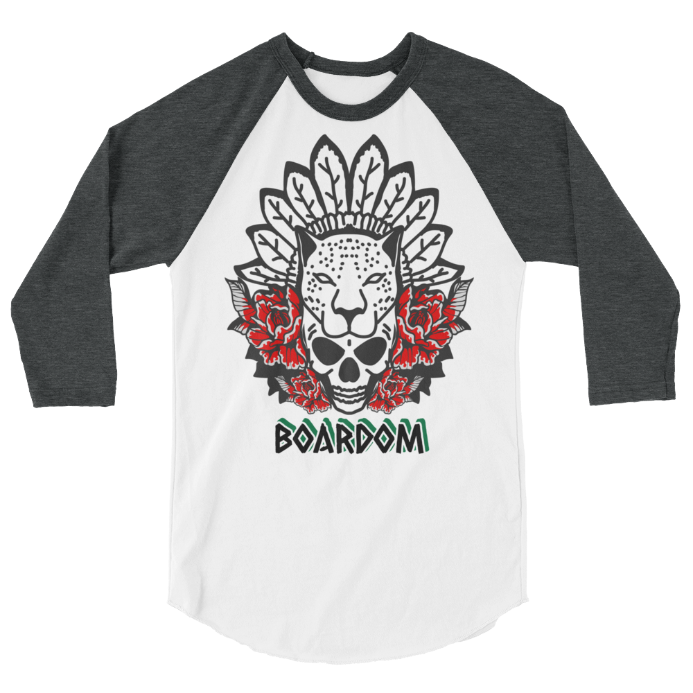 Boardom Spirit Animal 3/4 sleeve raglan shirt