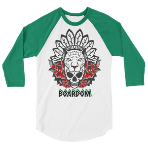 Boardom Spirit Animal 3/4 sleeve raglan shirt