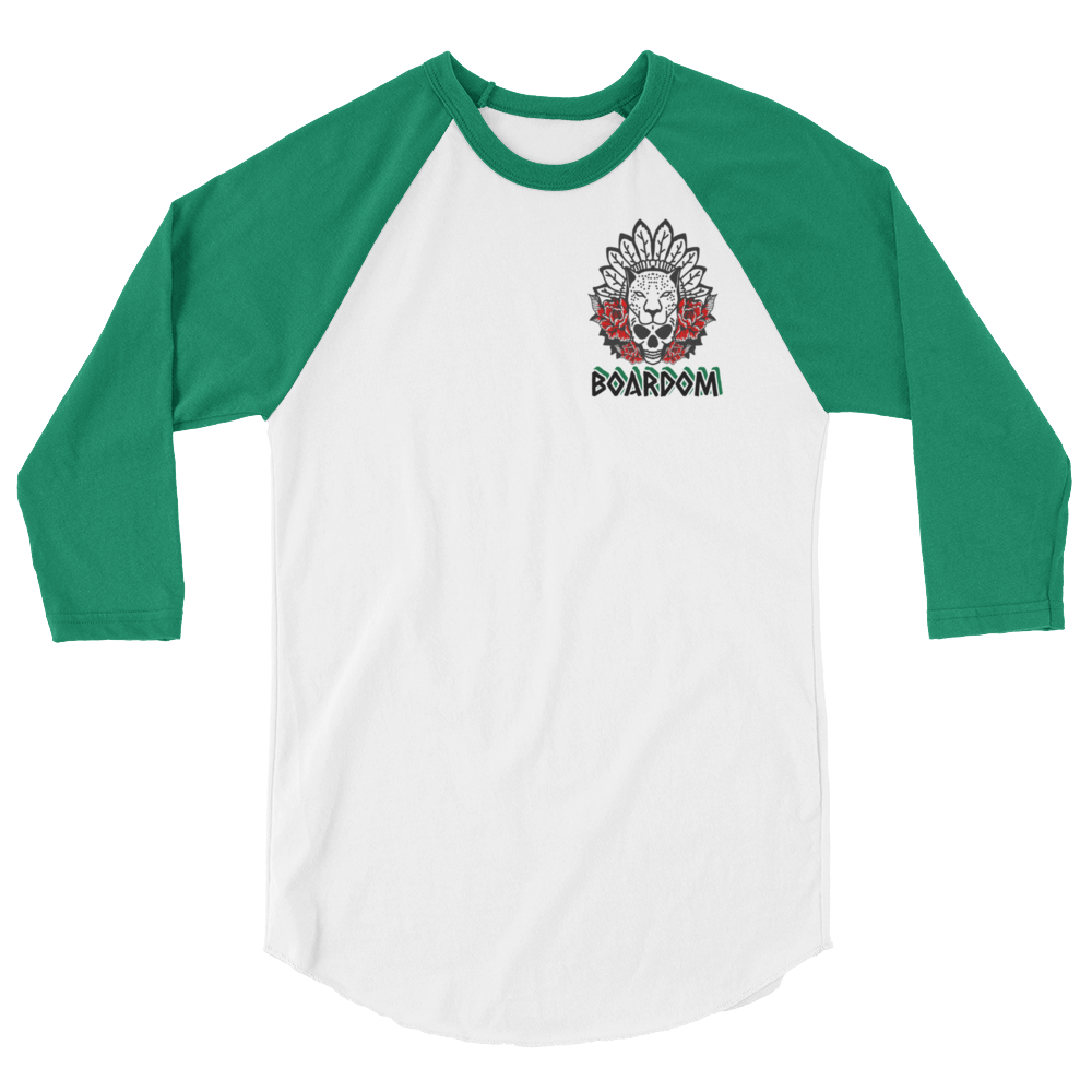 Boardom Spirit Animal pocket 3/4 sleeve raglan shirt