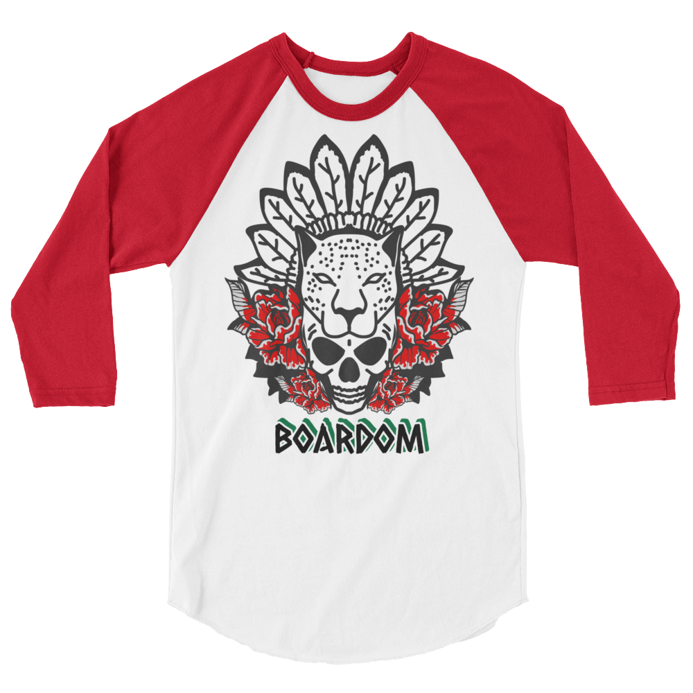 Boardom Spirit Animal 3/4 sleeve raglan shirt