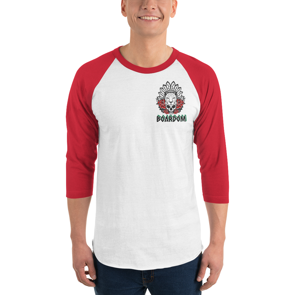 Boardom Spirit Animal pocket 3/4 sleeve raglan shirt