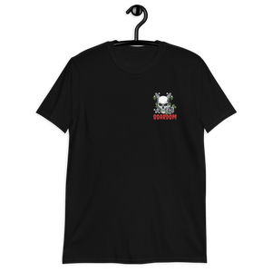 Las flores de Boardom son bonitas camiseta unisex de manga corta bordada