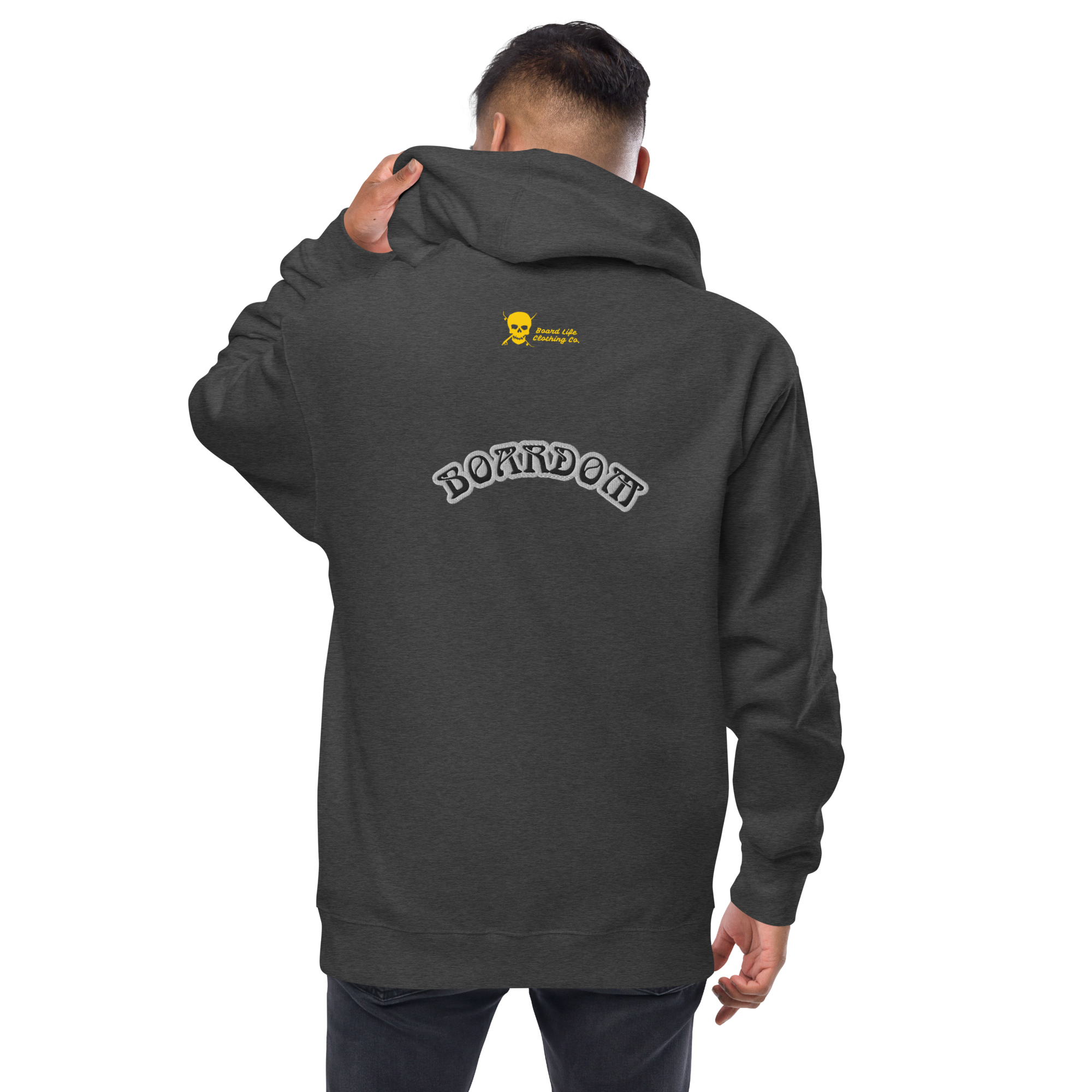 Boardom Embroidered zip up hoodie